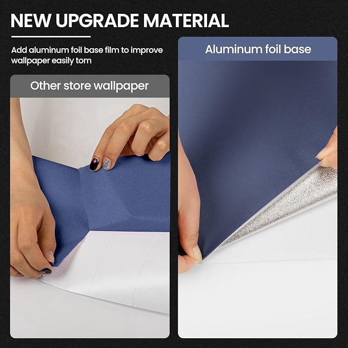 practicalWs Blue Peel and Stick Wallpaper 15.7" x 590.5" Blue Contact Paper - Image 6