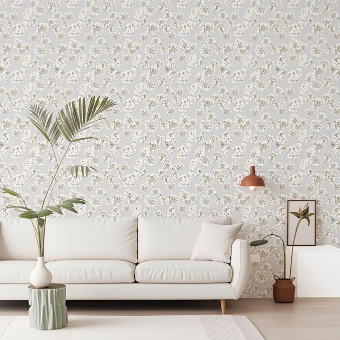 17.3" x 78.7" Floral Peel and Stick Wallpaper Removable Wallpaper Peel and Stick - Image 8