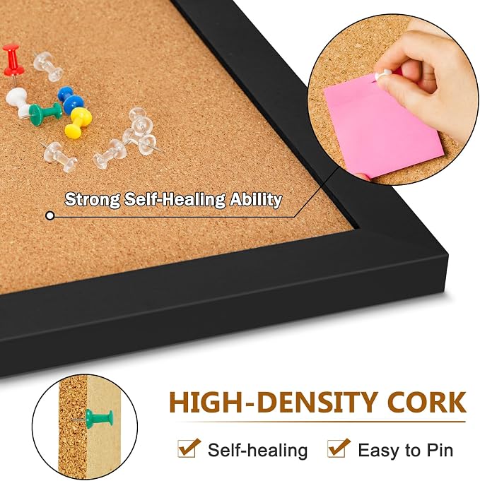 DOLLAR BOSS Cork Board for Wall 36" x 24" Bulletin Board for Wall - Image 2