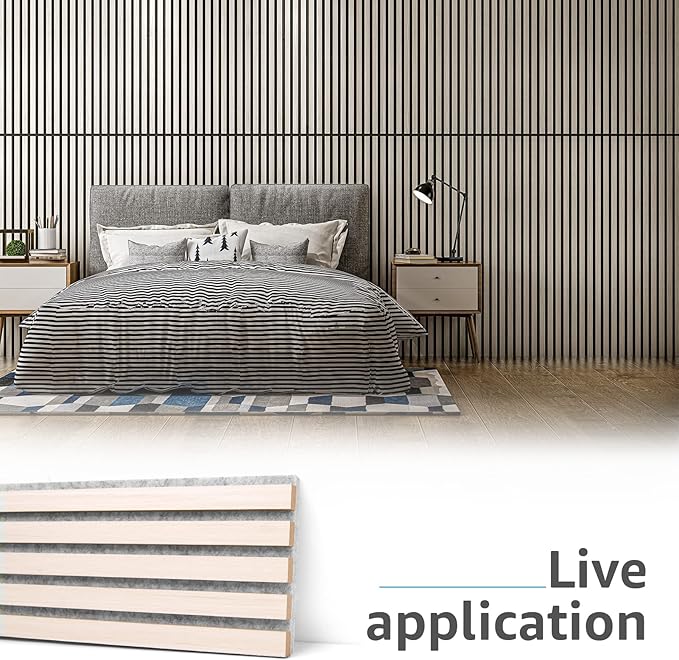 Art3d 4 Pack 47.2 x 23.6in. Wood Slat Acoustic Panels - Image 4