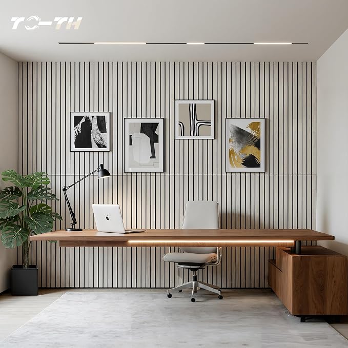 TO-TH Wood-Look Acoustic Panel, 4 Pack 47.2” x 23.6” Soundproof Wall Panels - Image 6