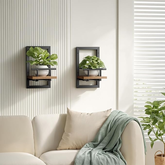 Sbosbo Floating Shelves for Wall, Plant Shelf Indoor, Wall Planters for Indoor - Image 2