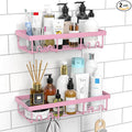Moforoco Shower Caddy Shelf Organizer Rack, Self Adhesive Black Bathroom by MOFOROCO