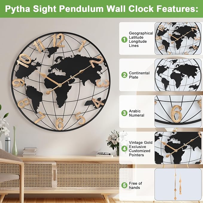 Pytha Sight 20 Inch Large Wall Clock - Image 2