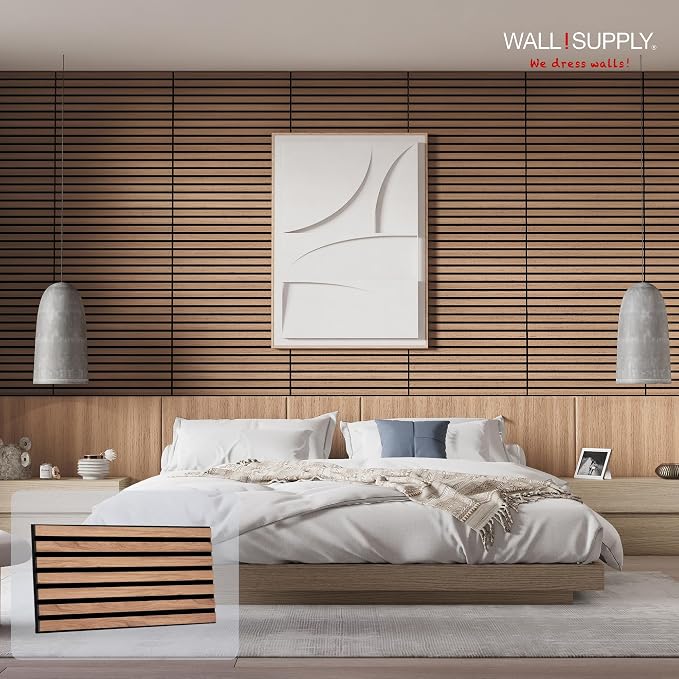 Wall!Supply 3D Soundproof Wall Panels – Acoustic Walnut Finish – EPS Foam - Image 2