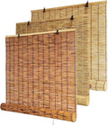 Bamboo Blinds Outdoor Patio, Natural Retro Reed Roll Up Shades by Unknown