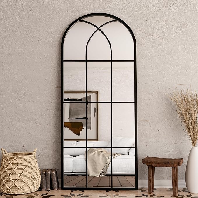 Mirror Full Length, Oversize Farmhouse Standing Wall Mirrors Hanging or Leaning - Image 3