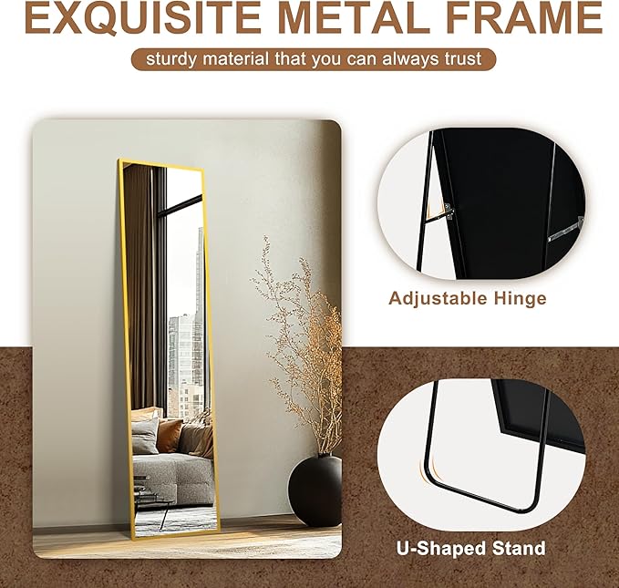 Delma Full Length Mirror, Large Floor Mirror - Image 6