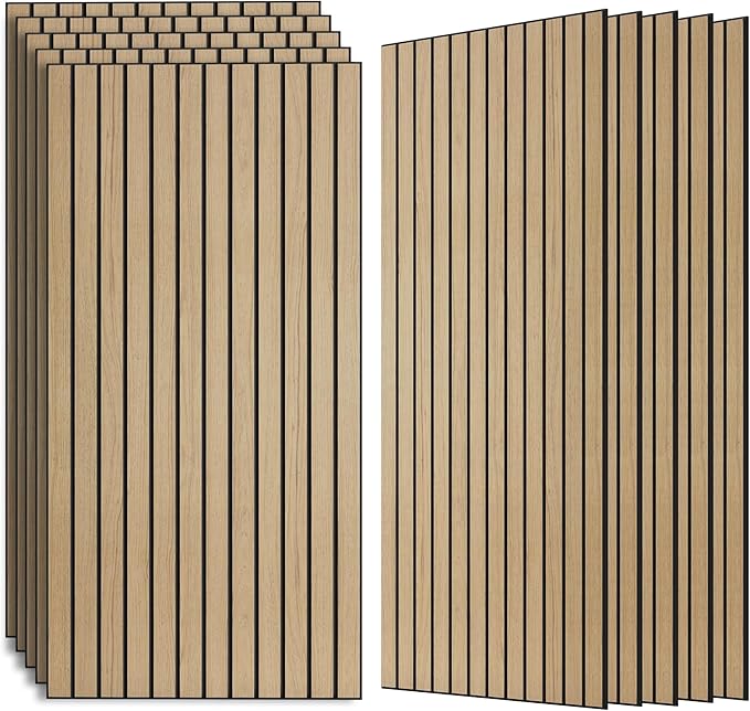 Wood Veneer Sound Panels, 10 Pack 47.2”x23.6” Wall Panels, Decorative Acoustic by AUTORIFIC