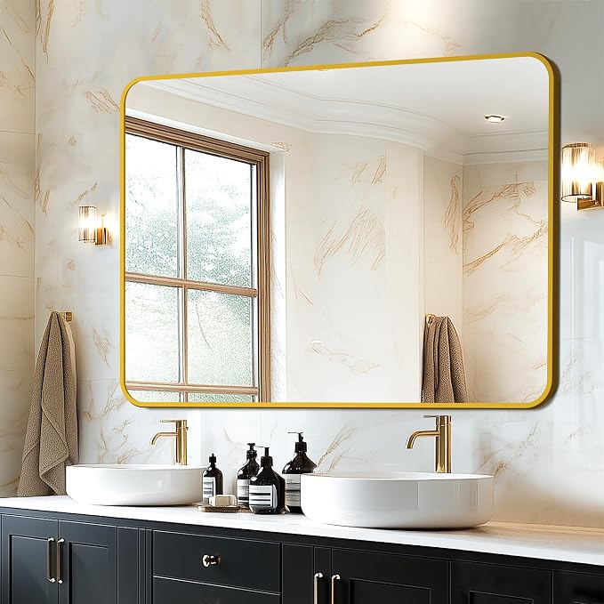 Delma Bathroom Mirror, Sleek Wall Mirror - Image 3