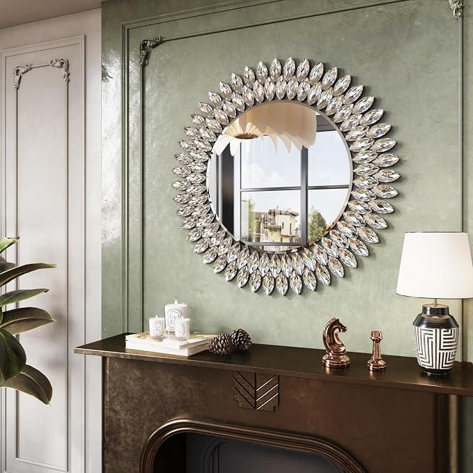 Kelly Miller Round Jeweled Mirror - Image 2