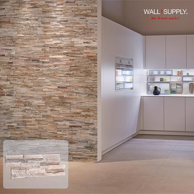 Wall!Supply 3D Wall Panels – Reclaimed Whitewash Asian Teak Wood – Home Decor - Image 2