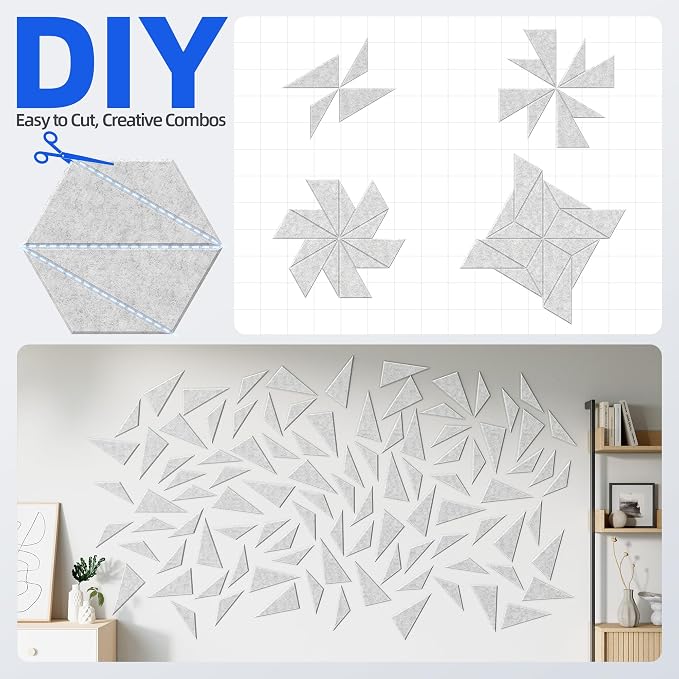 20 Pack Acoustic Panels with Self-Adhesive 12"X10"X0.4" Sound Proof Foam Panels - Image 4