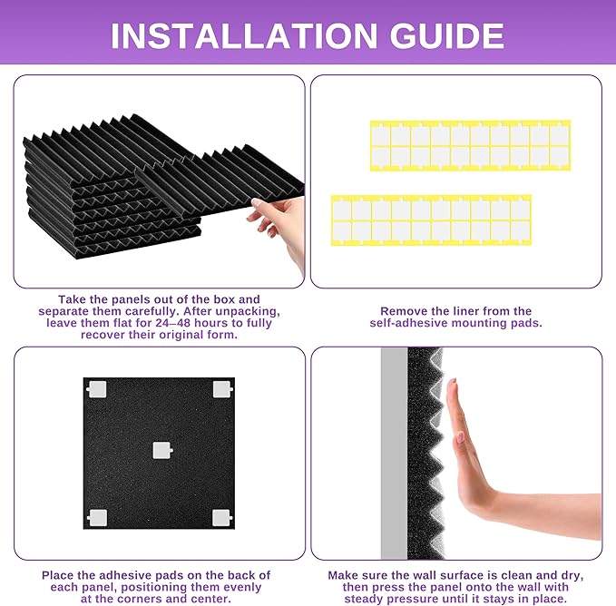 52 Pack Acoustic Foam Panels - Image 7