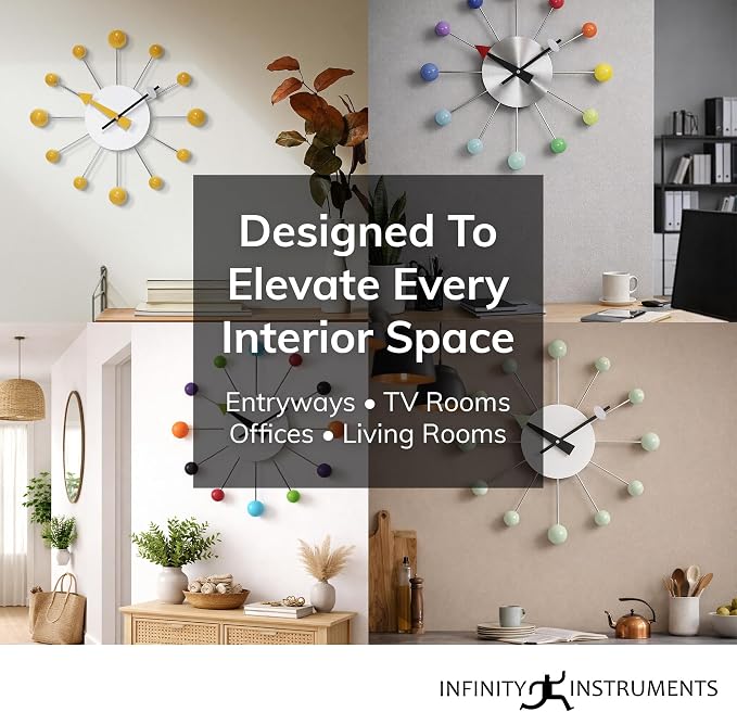 Infinity Instruments LTD. Orb Spoke Starburst Wall Clock - Image 3