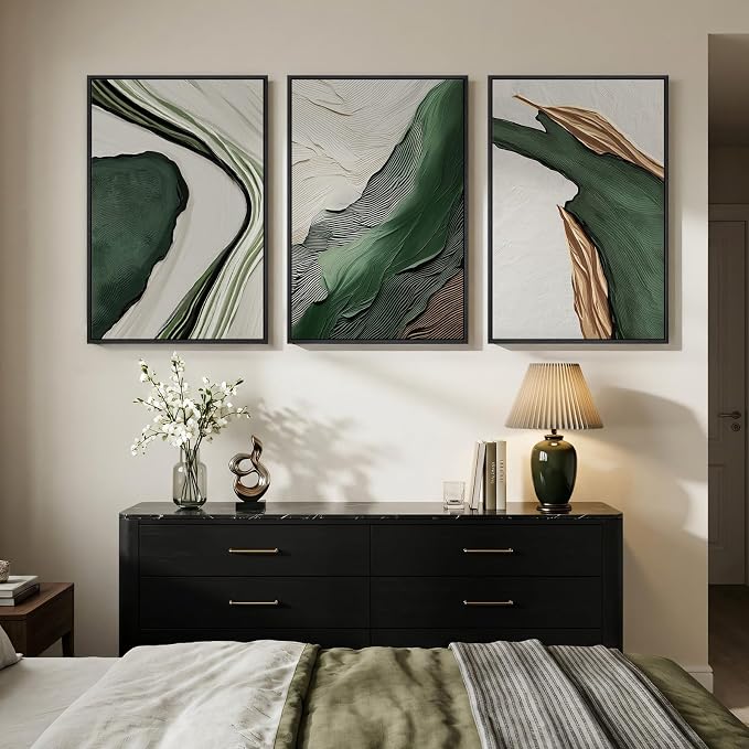 Large Framed Modern Abstract Wall Art - Image 4