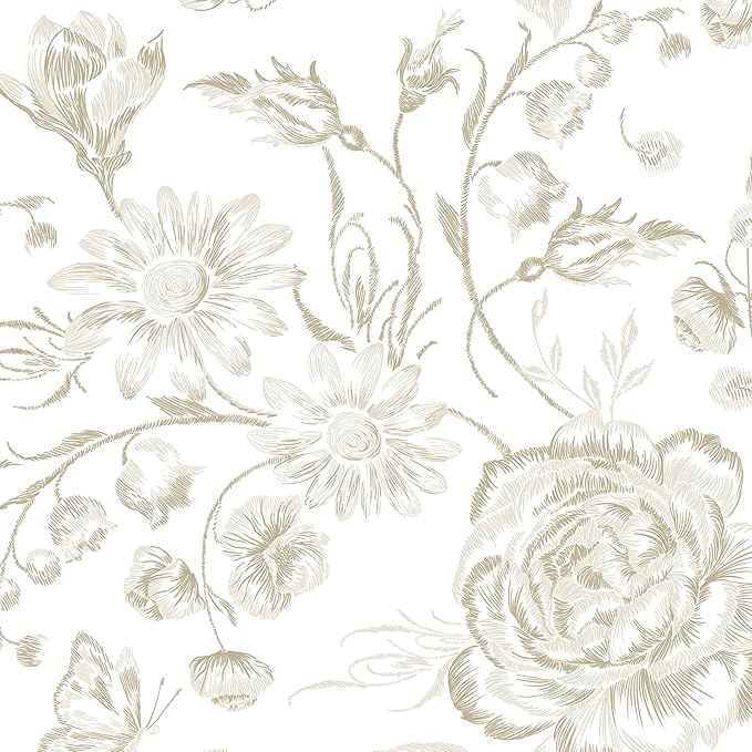 Yasinet Peel and Stick Wallpaper Boho Floral Wallpaper Vintage Floral Contact by Yasinet