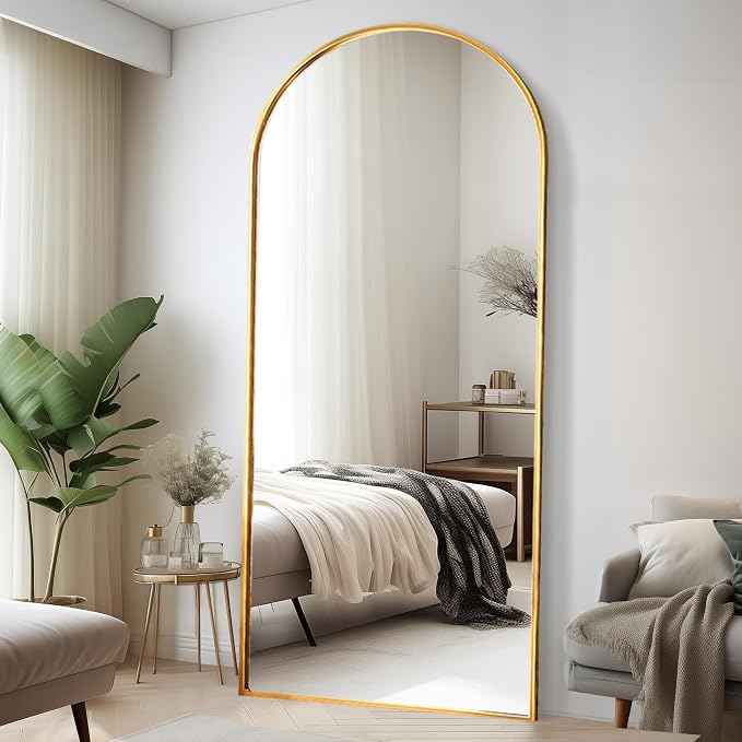 Rowjut Floor Full Length Mirror, Arched Mirrors Full Length 76"x34" - Image 8