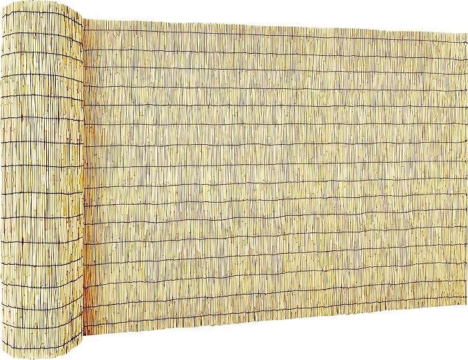 Bamboo Fencing–Handwoven, Bamboo wall Panel Outdoor Privacy Reed Screening by Unknown