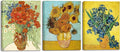 Wieco Art 3 Panels Canvas Prints of Vincent Van Gogh Paintings Reproduction Red by WiecoArt