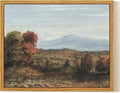 InSimSea Framed Canvas Wall Art, Vintage Fall Landscape Painting, Rustic Nature by InSimSeaArt