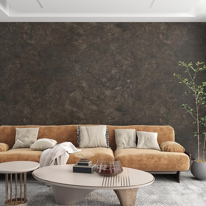 3yecao 31"×1181" Big Roll Large Size Wide Thick Dark Brown Tan Grey Concrete - Image 4