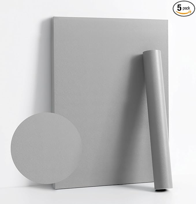 Dimoon 236''x17.7'' Grey Peel and Stick Wallpaper Contact Paper Modern Self by DIYYOURMOON