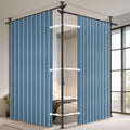 100% Blackout Room Divider Curtains Sets Blue 2 Panels W100 x L96in No Drill by AJAZZ