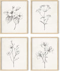 HAUS AND HUES Grey Floral Wall Art by HausandHuesArtPrints