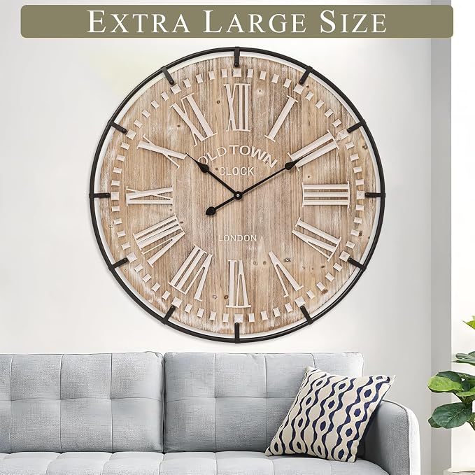 Farmhouse Wall Clock 30 Inch - Image 6