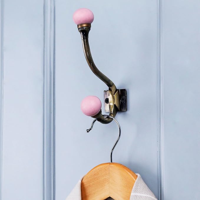 Indian Shelf Pack of 12 Heavy Duty Ceramic Unique Wall Hooks - Image 4