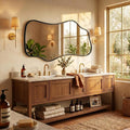 Bathroom Mirrors for Over Sink-Horizontal or Vertical Hanging 47.2"x21.6" Black by Dorlicecass
