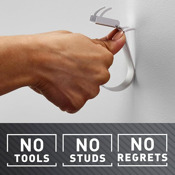 3M CLAW 25 lb. 2 Drywall Silver Hooks & 2 Extra Picture Hangers, Heavyweight - Image 8