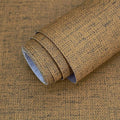 15.75"x590.6" Brown Wallpaper Peel and Stick Removable Grasscloth Textured Wall by MANONIRIA