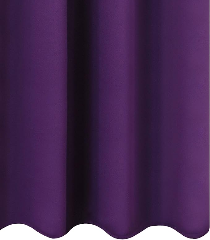 LEMOMO Purple Thermal Blackout Curtains/52 x 54 Inch/Set of 2 Panels Room - Image 9