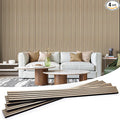 Wood Slat Wall Panels 4 Pack 94.5" x 7.9", Acoustic Wooden Panel by LARWORKS