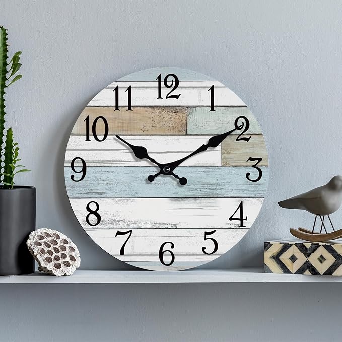 KECYET Wall Clock Battery Operated 14 Inch Large Silent Non Ticking Coastal - Image 6