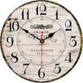 8 Inch Wall Clock Easy to Read Arabic Numerals Wooden Round Wall Clock Silent by Toudorp