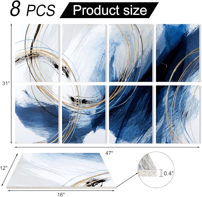 YPY Sound Proof Panels for Walls: Acoustic Panels 8 Pack 48"x32" Decorative - Image 6