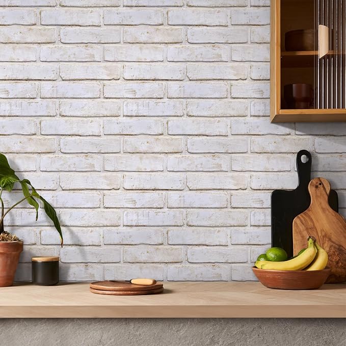 Commomy 3D Peel and Stick Brick, Ultralight Thin PVC Faux Brick Wall Panels - Image 3