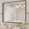 LOAAO Black Bathroom Mirror 40"X32" by LOAAO