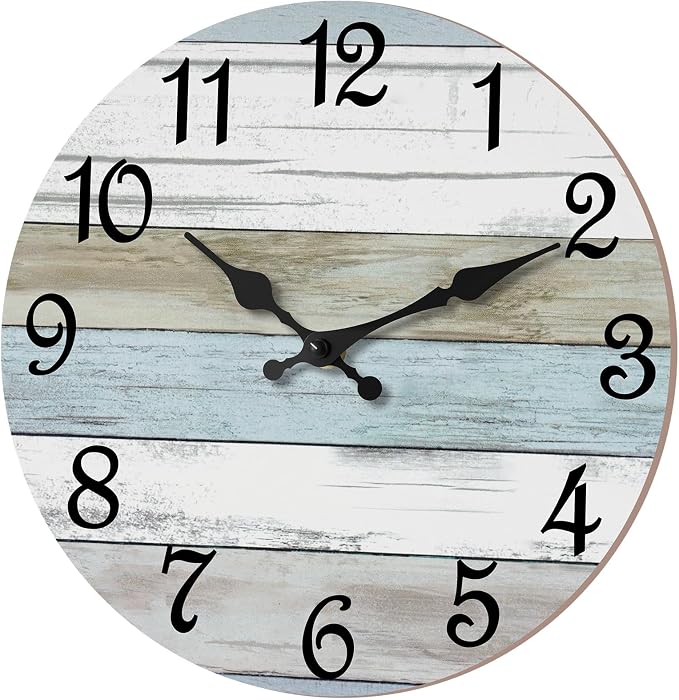 CHYLIN Wall Clock 14 Inch Bathroom Clock, Rustic Wall Clocks Battery Operated by CHYLIN