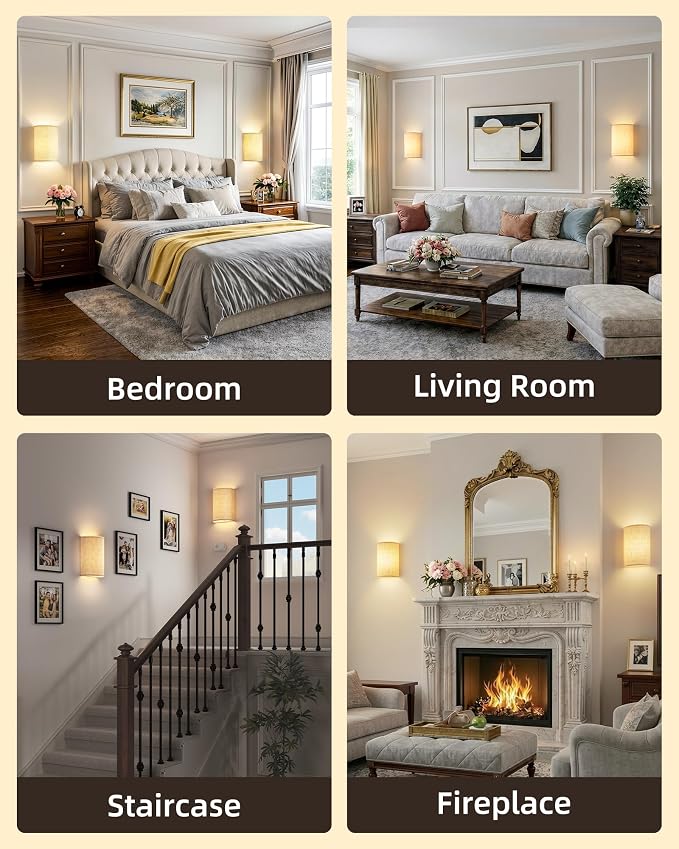 EZVALO Battery Operated Wall Sconce, Rechargeable Wall Sconces Set of Two - Image 8