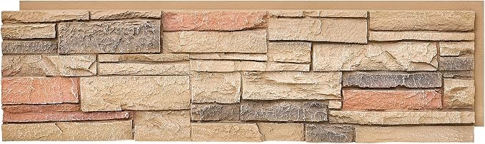 Faux Stone Wall Panels 2-Pack PU Stone Veneer Siding, Mortarless Faux Rock - Image 3