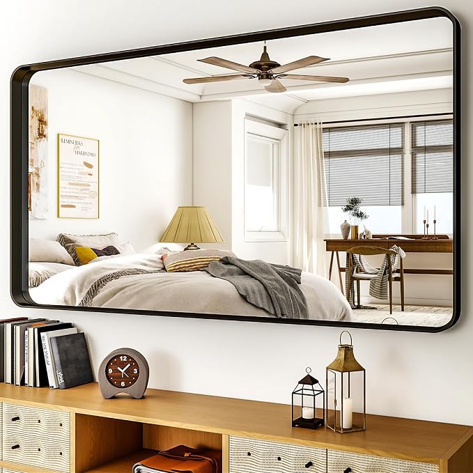 55"x 30" Black Bathroom Mirror - Image 2
