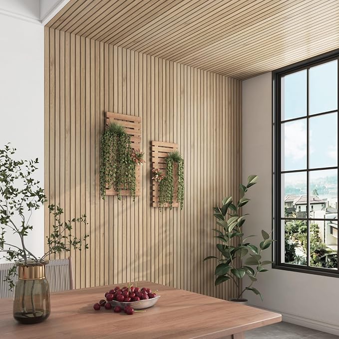 30"x160" Wood Slats Wallpaper for Bedroom Accent Walls Natural Wood Contact - Image 4