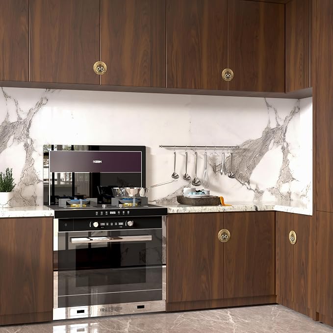 BOMENG Walnut Wood Contact Paper 32x158 inch Dark Brown Wood Wallpaper Peel and - Image 5