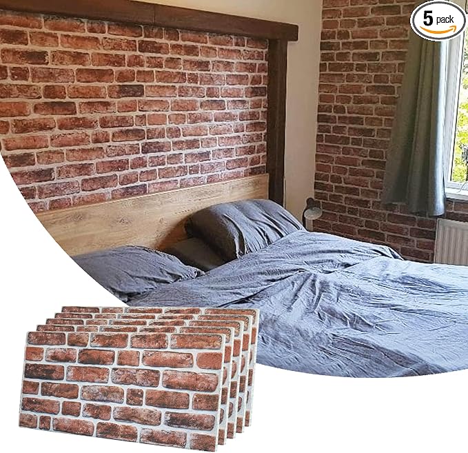 Dundee Deco 3D Wall Panels Faux Brick by DundeeDeco