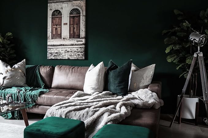 Dimoon 236''x17.7'' Dark Green Peel and Stick Wallpaper Contact Paper Modern - Image 7