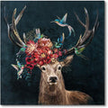 JolyWell Deer Canvas Wall Art by JolyWell